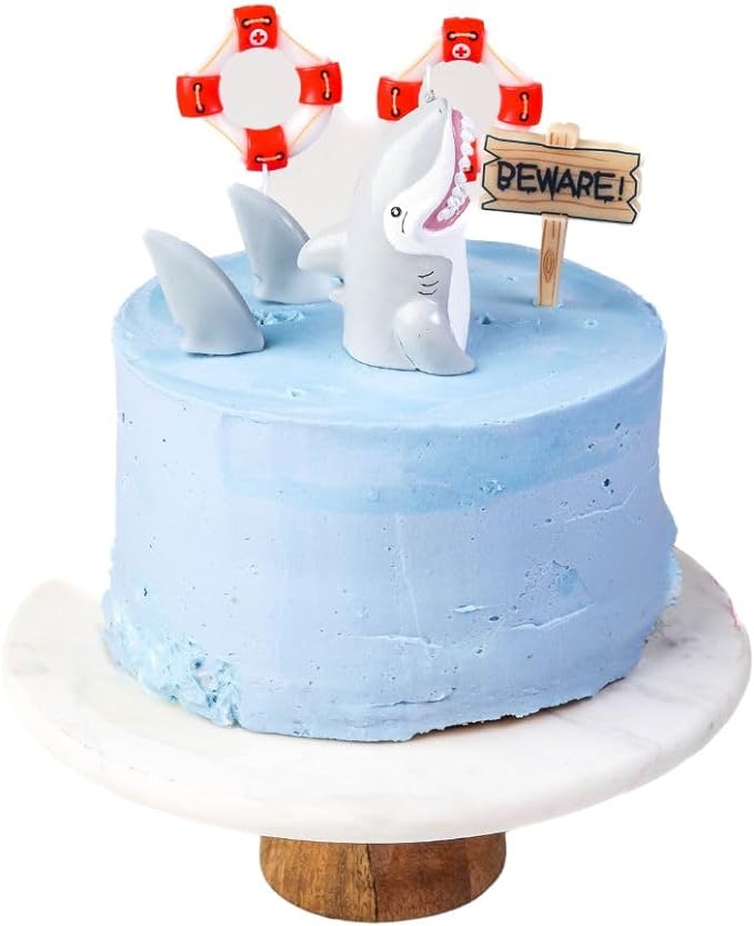 unique shark birthday candle