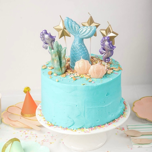 Mermaid birthday candles, mermaid cake topper